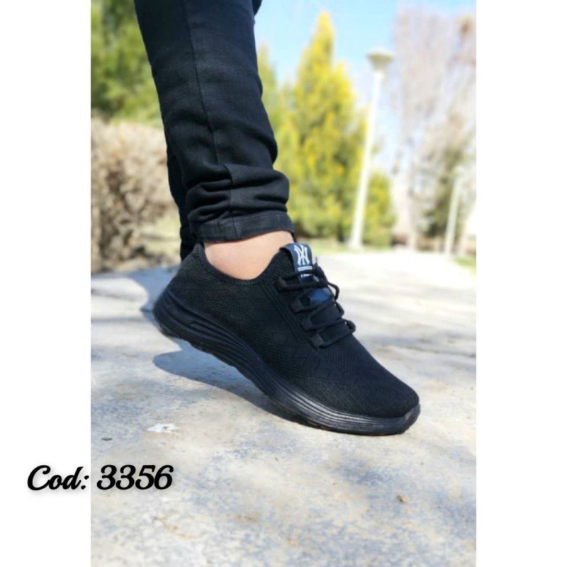 کفش اسپرت کتونی  مدل جورابی مناسب فصل گرما صد در صد طبی مناسب پیاده روی مشکی 3356