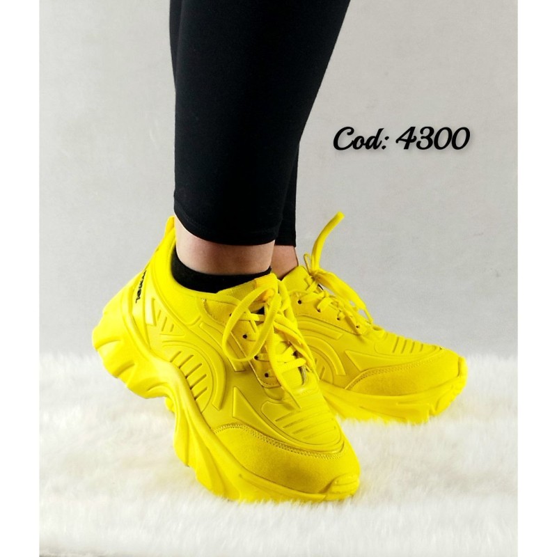 خاص ترین اسپرت کتونی دخترانه زنانه مدل یاموتا خوش پا و با کیفیت زرد 4300