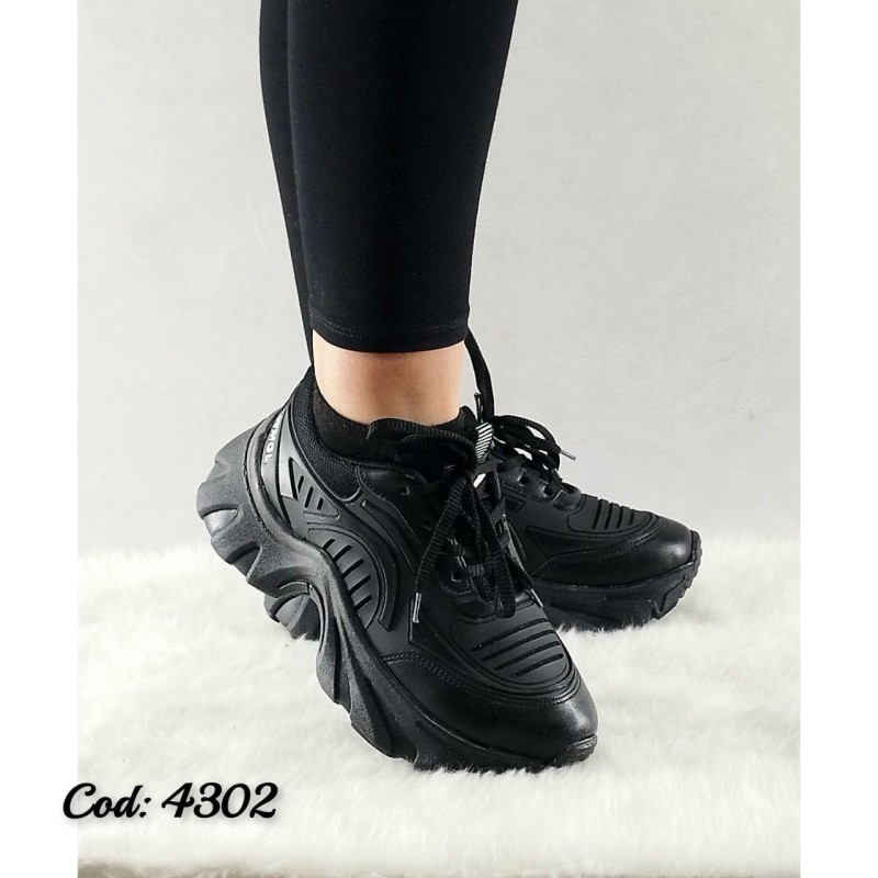 خاص ترین اسپرت کتونی دخترانه زنانه مدل یاموتا خوش پا وراحت  مشکی تمام 4302