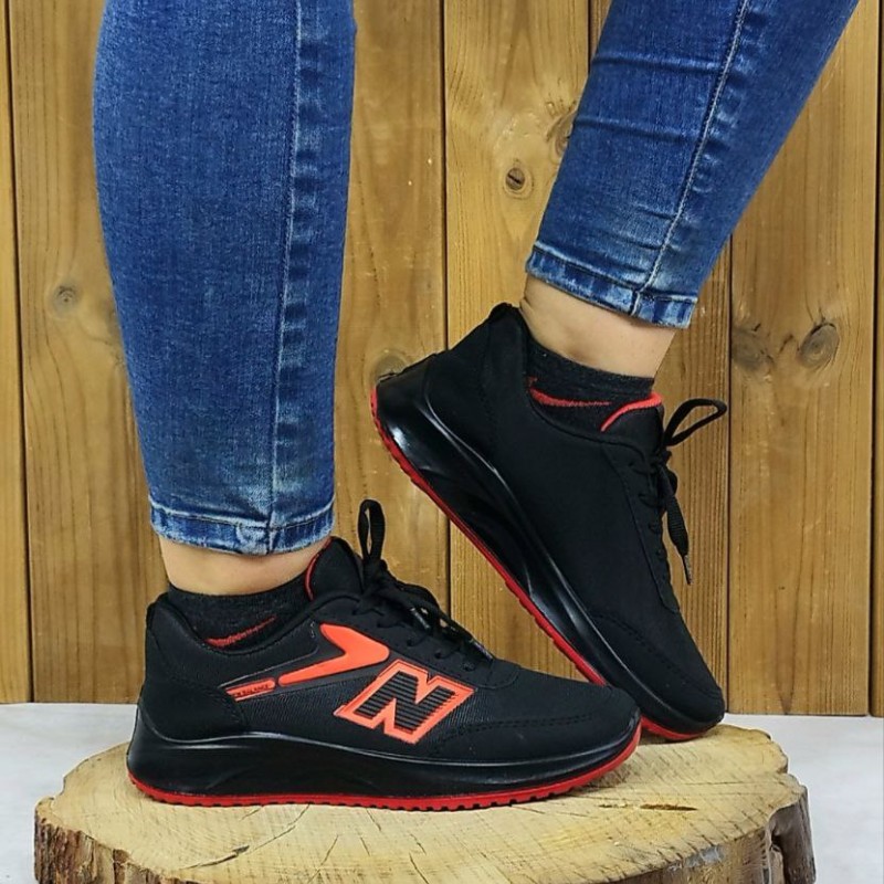 کفش اسپرت کتونی دخترانه زنانه مدل نیوبالانس با کیفیت عالی رنگ مشکی قرمز کد4569