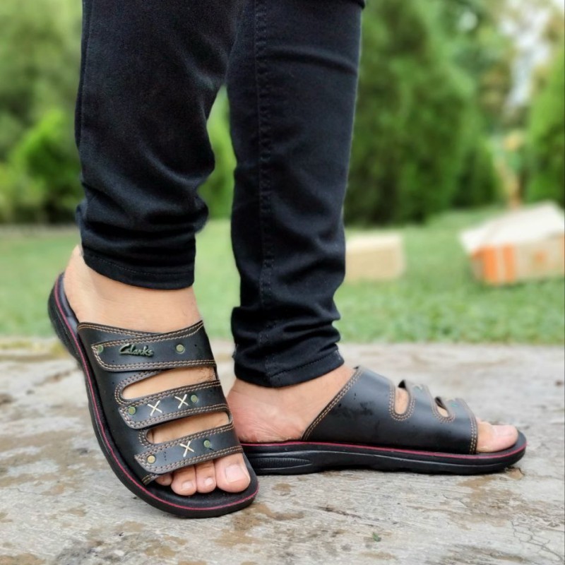 دمپایی صندل تابستانه  پسرانه مردانه زیره طبی با کیفبت شیک و جذاب   قابل شستشو  مشکی  با ارسال رایگان