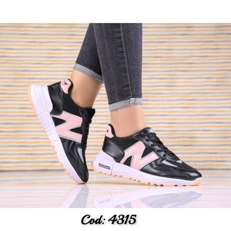 کفش اسپرت کتونی دخترانه زنانه مدل نیوبالانس با کیفیت و شیک رنگ  مشکی صورتی  کد 4315