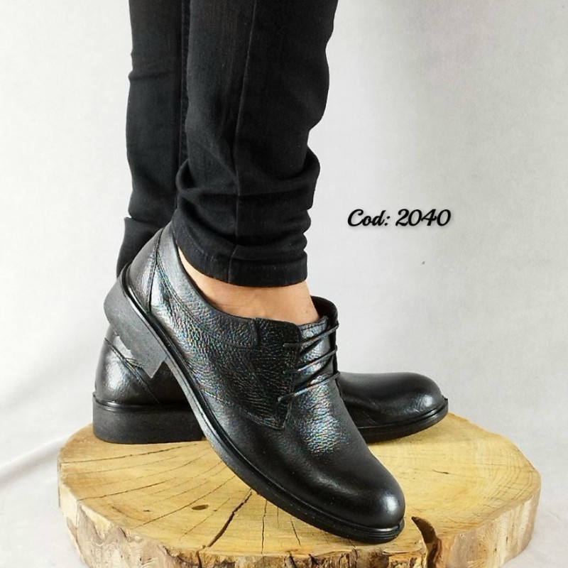 کفش مجلسی اداری مردانه پسرانه مدل چرم طبیعی تبریز مدل بندی باکیفیت مشکی 2040