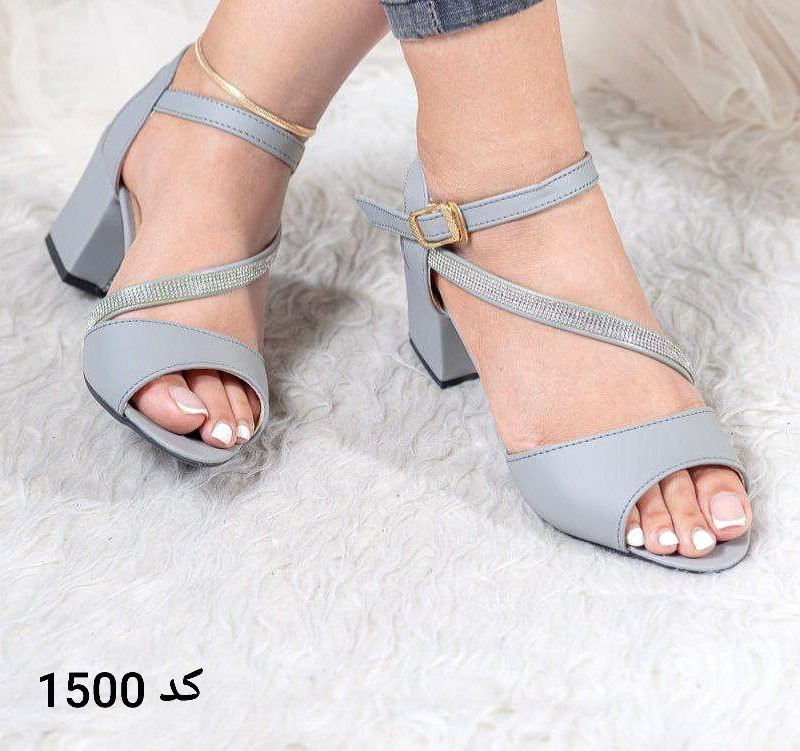 کفش مجلسی زنانه دخترانه راحتی مدل سارا طوسی خوش رنگ چرمی با کیفیت و سبک 1500