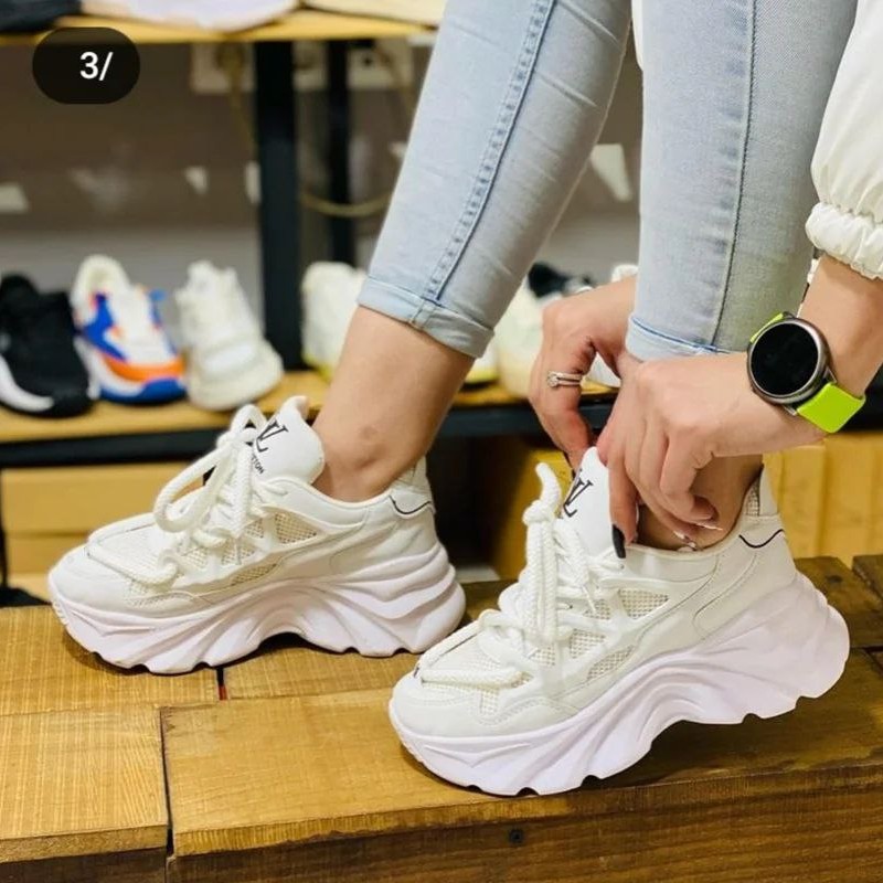 کفش اسپرت دخترانه زنانه مدل لویئس ویلتون خفن و جذاب مناسب برای افراد خوش سلیقه  سفید با ارسال رایگان