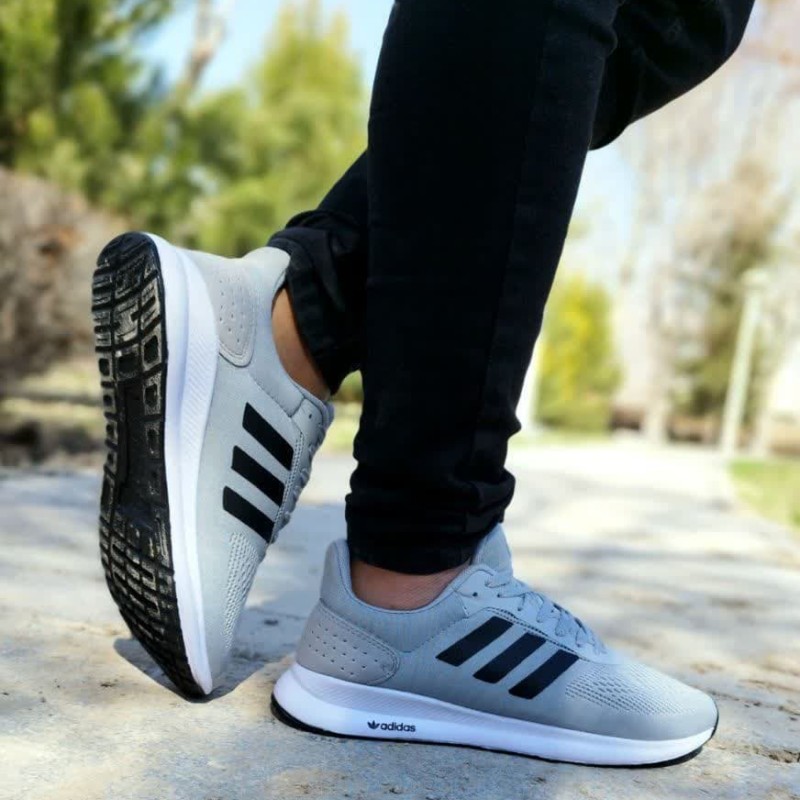 کفش اسپرت کتونی پسرانه مردانه  مدل اسپیسر طوسی مشکی نرم و راحت با ارسال رایگان