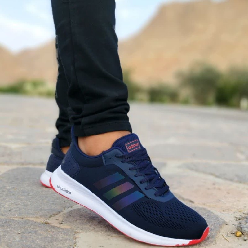 کفش اسپرت کتونی پسرانه مردانه  مدل اسپیسر مناسب برای باشگاه سورمه ای هولوگرامی با ارسال رایگان