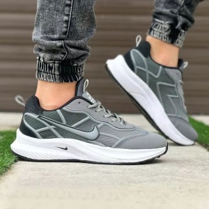 فروش منحصر به فرد کفش اسپرت مردانه و پسرانه مدل نایک پرطرفدار و خاص رنگ  مشکی طوسی با ارسال رایگان