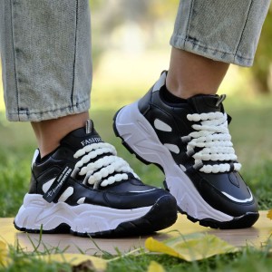 فروش ارزان کفش اسپرت زنانه مدل فشیون بادوام بالا رنگ سفید تمام باارسال رایگان