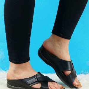 دمپایی صندل تابستانه دخترانه زنانه  زیره طبی محکم با کیفیت و متریال عالی رنگ مشکی