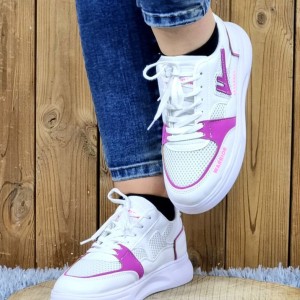 فروش کفش ونس  کتونی اسپرت دخترانه زنانه مدلf  سفید صورتی 4536