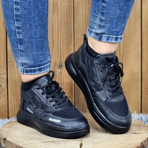 فروش کفش ونس  کتونی اسپرت دخترانه زنانه مدلf  مشکی سفید 4526