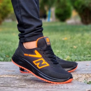 فروش کتونی اسپرت مردانه با کیفیت عالی و شیک مدل سیلوانا رنگ مشکی نارنجی  n کد3627