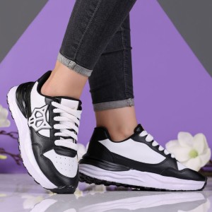 کفش اسپرت کتونی زنانه دخترانه مدل جدید گرگی زیبا خانم های باکلاس و خاص پوش مشکی زیره سفید کد4577