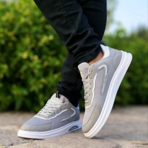 کفش اسپرت کتونی پسرانه مردانه مدل FA_3  با کیفیت عالی رنگ طوسی سفید کد 3619