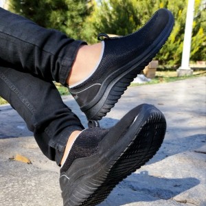 کفش اسپرت کتونی  مدل تنتاک  مناسب فصل گرما صد در صد طبی مناسب پیاده روی مشکی 3405