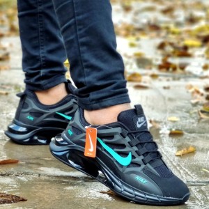 کفش کتونی اسپرت مردانه و پسرانه نایک زیره کپسولی شیک و پرفروش مشکی سبز 3632