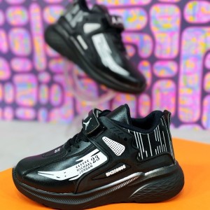 کفش کتونی ونس مدارس دخترانه بچگانه شیک و با دوام جردن 23 مشکی تمام  5268