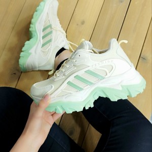 کفش اسپرت دخترانه زنانه مدل فشیون تو دل برو و خاص و زیبا کرمی سبز با ارسال رایگان