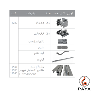 مکانیزم آکاردئونی دو درب فیوچر ملونی کد 11032