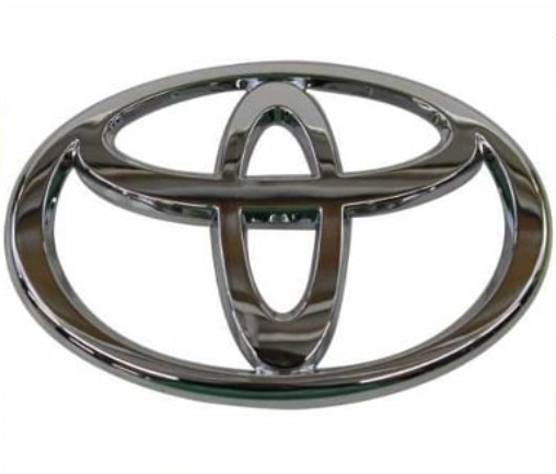 آرم جلو پنجره تویوتا