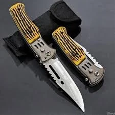 چاقو تاشو کوچک دسته استخوانی