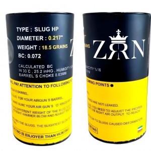 ساچمه تفنگ بادی کالیبر۵/۵ برند ZRN اسلاگ گرین 18.5