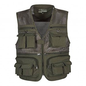 جلیقه ماهیگیری رنگ سبز توری دار