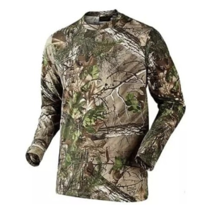 لباس آستین بلند شکار طرح شاخ و برگی آستین بلند سبز