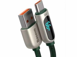 کابل یواس‌بی به تایپ‌سی بیسوس Baseus CASX020006 66W USB to Type-C Digital Display Fast Charging Data Cable 1M