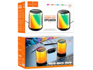 اسپیکر بلوتوث رومیزی قابل حمل هوکو Hoco Wireless and wired speakers BS56 Colorful for PC