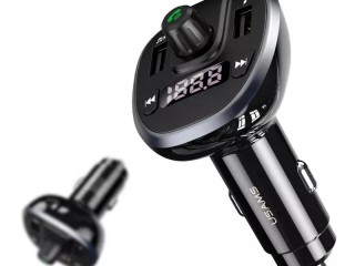 شارژر فندکی یو اس بی و اف ام پلیر خودرو یوسامز USAMS US-CC115 3.4A Wireless FM Transmitter Car Charger