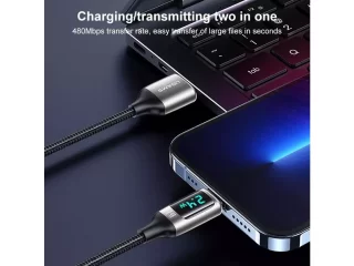 کابل شارژ سریع لایتنینگ 1.2 متری یوسامز USAMS 2.4A Lightning Fast Charging Cable US-SJ543