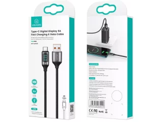 کابل شارژ ۱۰۰ وات تایپ‌ سی 1.2 متری یوسامز USAMS Typ-C 100W Fast Charging Cable US-SJ544 6A