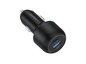 شارژر فندکی تایپ سی و یو اس بی 130 وات پاورولوژی Powerology Ultra Quick Car Charger PCCSR007