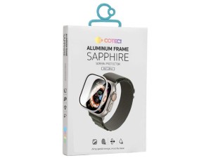 محافظ صفحه نمایش اپل واچ اولترا 49 میلی متری با قاب آلیاژ تیتانیوم کوتتسی Coteetci iWatch ultra film 49mm 24011