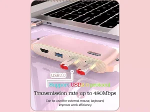 هاب تایپ سی 8 پورت کوتسی Coteci 8in1 USB-C Hub 16005