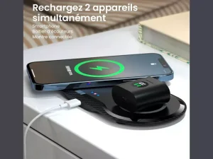 شارژر بی سیم رومیزی ۲۰ وات ایکس او XO WX025 2-in-1 Induction Charger Fast Charging 20W