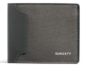 کیف پول مردانه ضد سرقت تاشو سانی ستی SUNICETY RFID anti-theft canvas men&#39;s wallet S3019