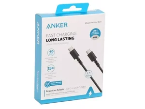 کابل شارژ سریع تایپ سی به تایپ سی 60 وات 1.8 متری انکر Anker Powerline Select+ USB-C to USB-C Cable A8033H11