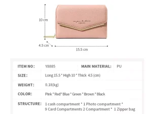 کیف پول زنانه تائومیک میک TAOMICMIC Women&#39;s leather wallet Y8885