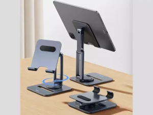 هولدر رومیزی تبلت 360 درجه بیسوس Baseus Desktop Biaxial Foldable Metal Tablet Stand Rotatable Version Space BS-HP006A B10431801811-00