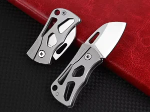 چاقو آنباکسینگ تاشوی قابل آویز به دسته کلید Self-Defense Knife Portable Keychain Unpacking Express Knife