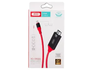 کابل اچ‌دی‌ام‌آی به تایپ سی 2 متری ایکس او XO-GB005 Type-C Cable To HDMI 4K 2M