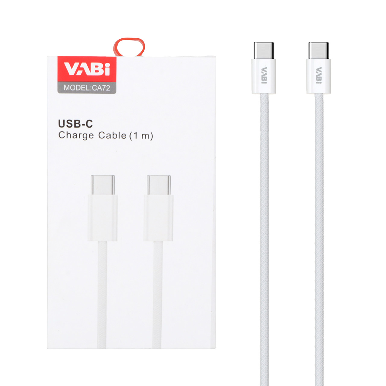 کابل شارژ VABI Type-C To Type-C مدل CA72 - سفید