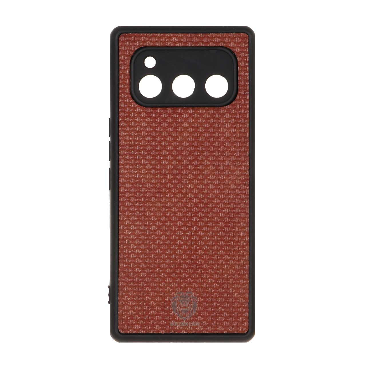 قاب طرح چرم حصیری Golden lion مدل Daria Bond - قهوه ای