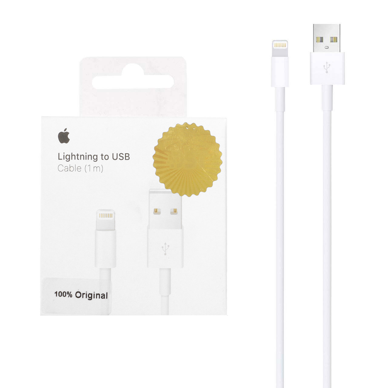 کابل شارژ آیفون 7 - سفید - DST (گارانتی شش ماهه) - درجه یک