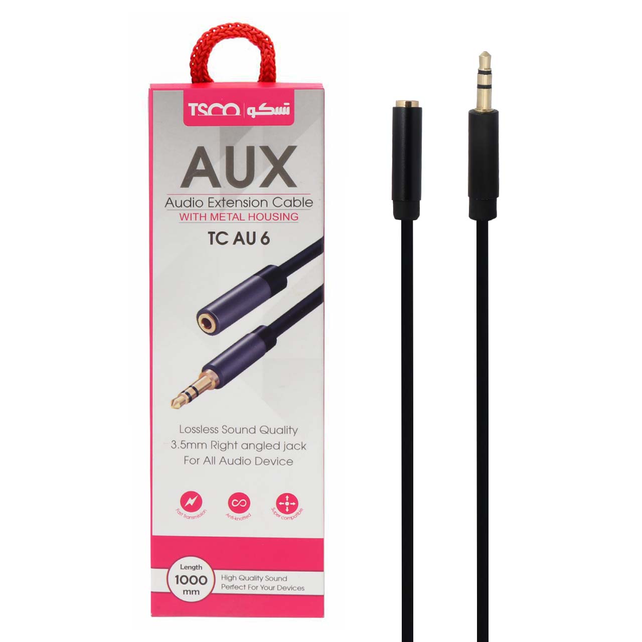کابل افزاینده صدا TSCO AUX مدل TC AU6 - مشکی