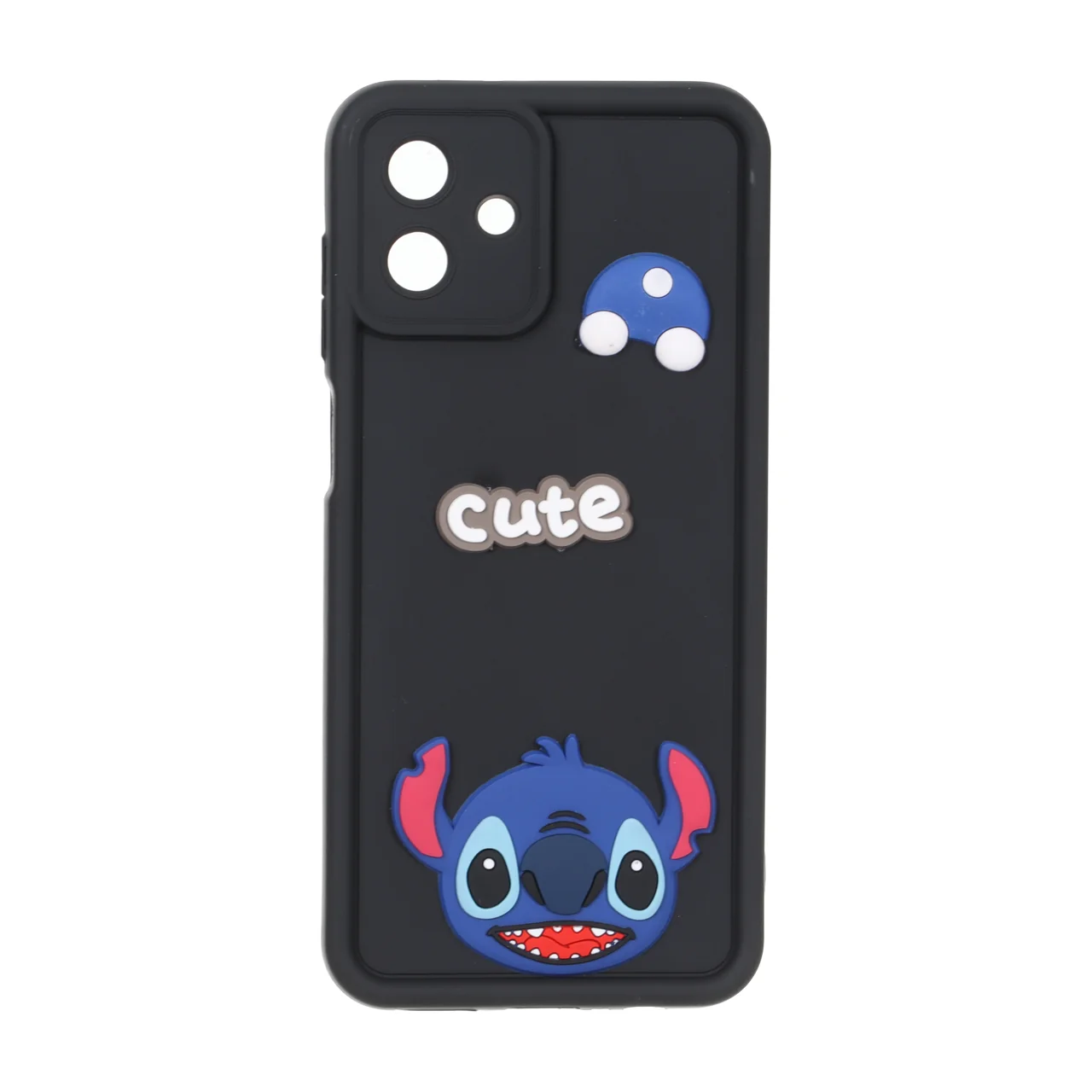 قاب Solid Case عروسک برجسته محافظ لنزدار Samsung Galaxy A07 - مشکی