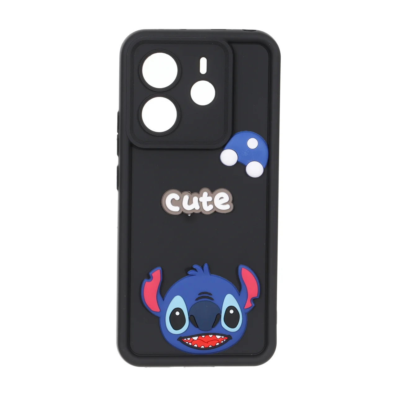 قاب Solid Case عروسک برجسته محافظ لنزدار Xiaomi Redmi Note 14 4G - مشکی